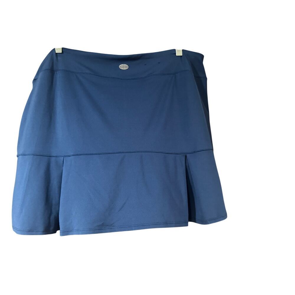 Reel Legends Blue Athletic Skort Skirt w/ Built In Shorts Woman 1X